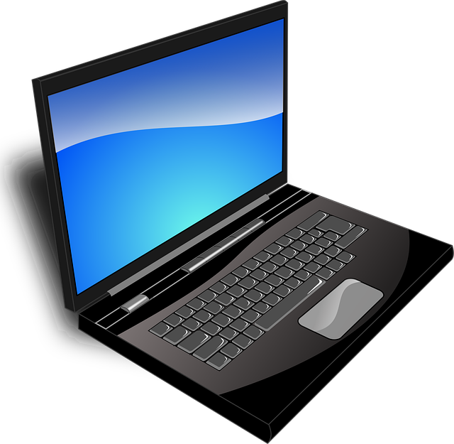 Vector image of a laptop